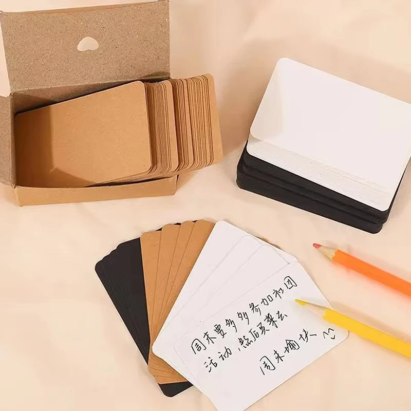 100pcs Kraft Paper Blank Greeting Cards Postcards with round Edges White & Black Envelopes - Message Note Labels for Lettering
100pcs Kraft Paper Blank Greeting Cards Postcards with round Edges White & Black Envelopes - Message Note Labels for Lettering