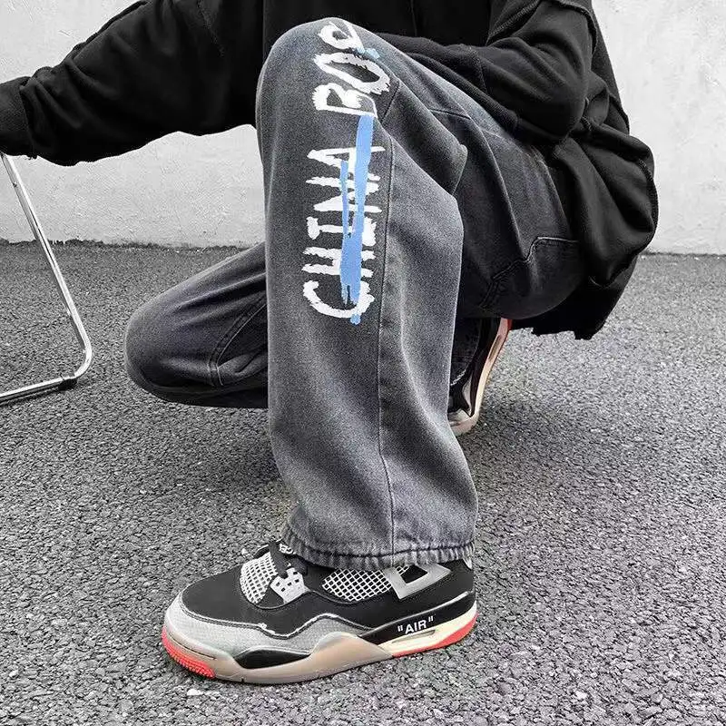 Jeans for Men with Print Grunge Y2k Mens Cowboy Pants Straight Trousers Baggy Graphic Soft Holes Regular 90s Streetwear Loose Xs
Jeans for Men with Print Grunge Y2k Mens Cowboy Pants Straight Trousers Baggy Graphic Soft Holes Regular 90s Streetwear Loose Xs