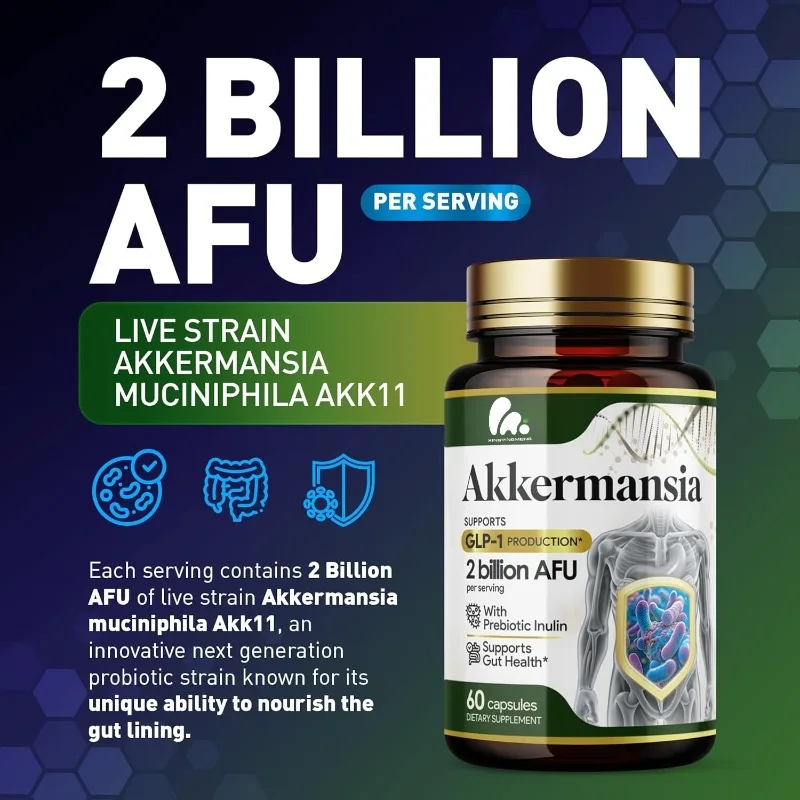 Пробиотическая добавка Akkermansia 2 миллиарда AFU - поддерживает GLP-1, здоровье иммунитета и пищеварительной очистки -60 капсул
Пробиотическая добавка Akkermansia 2 миллиарда AFU - поддерживает GLP-1, здоровье иммунитета и пищеварительной очистки -60 капсул