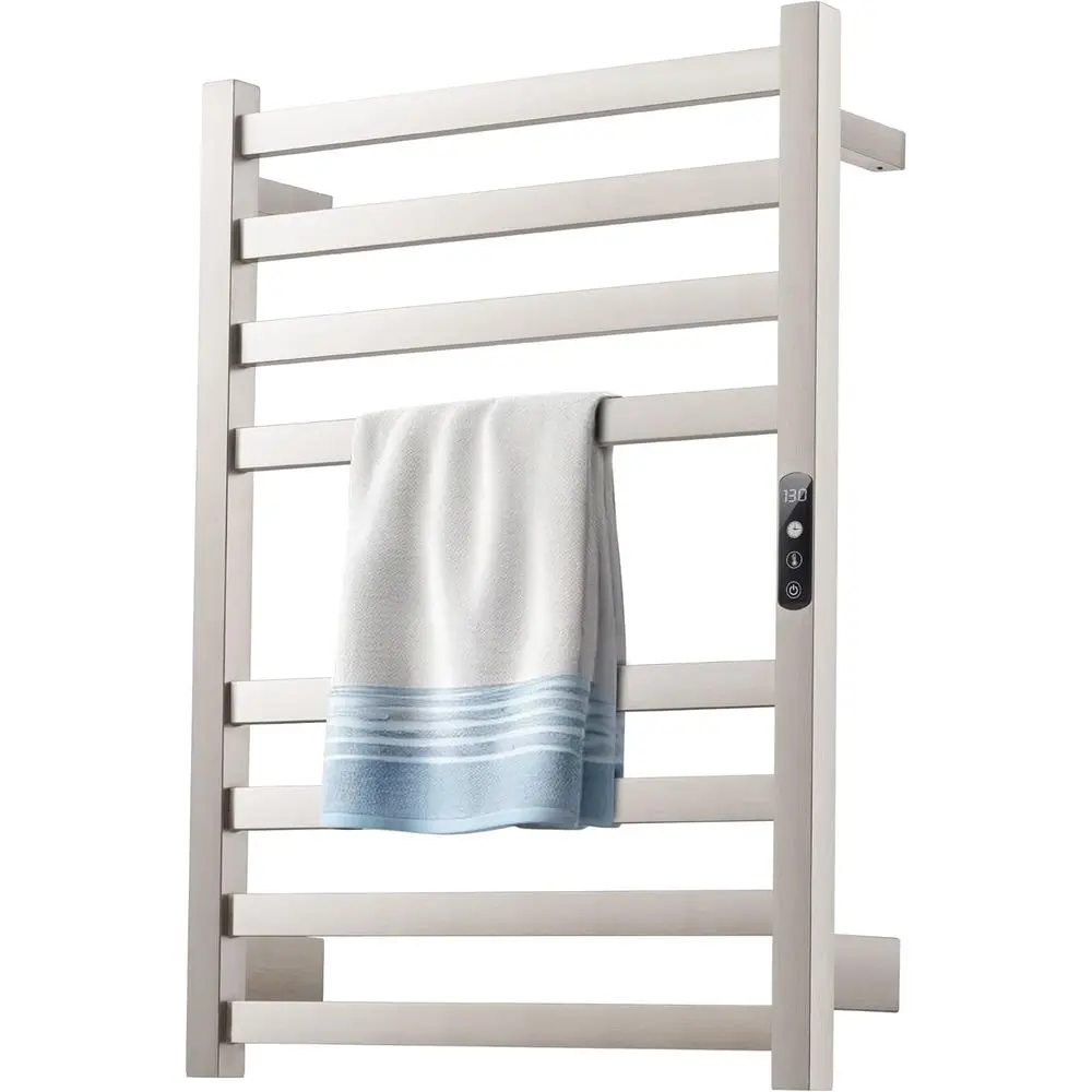 Electric Wall-Mounted Towel Warmer with Temperature Control and 24-Hour Timer
Electric Wall-Mounted Towel Warmer with Temperature Control and 24-Hour Timer