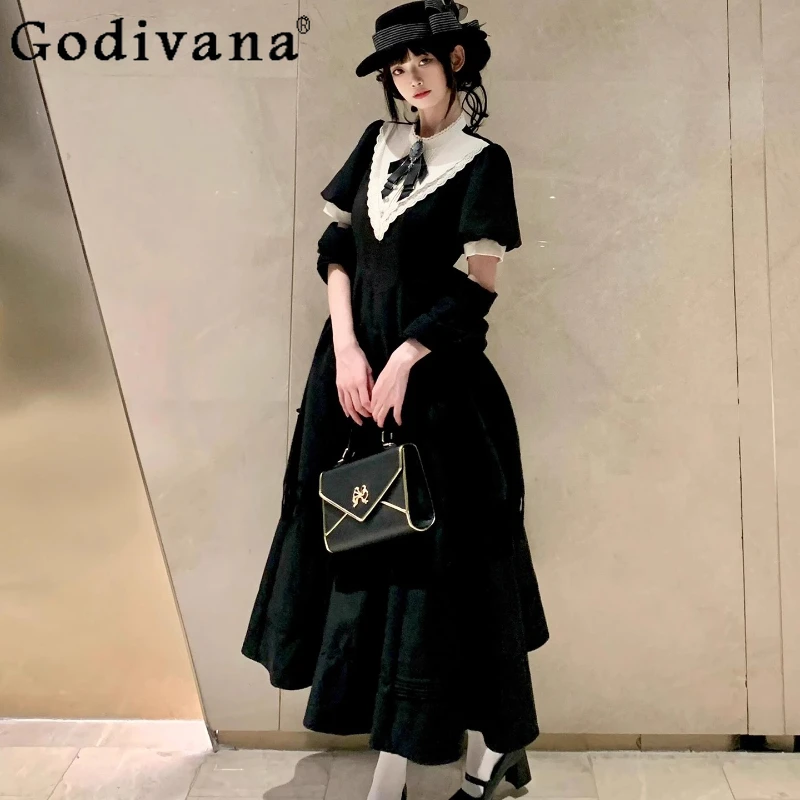 Gothic Style Lace Cos Dress for Girls Lolita French Retro Halloween Cosplay Dress Women's Party Role Playing Dress
Gothic Style Lace Cos Dress for Girls Lolita French Retro Halloween Cosplay Dress Women's Party Role Playing Dress