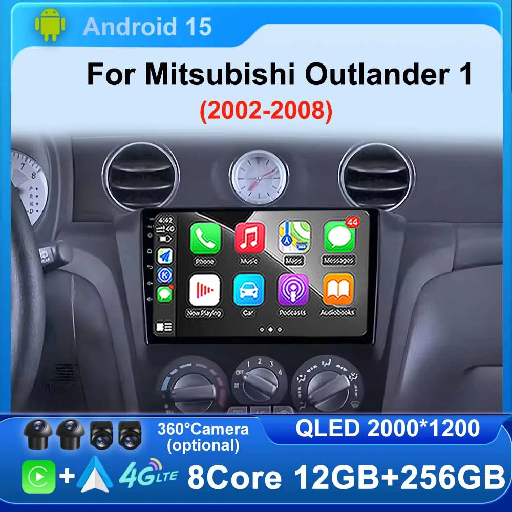 Android 15 For Mitsubishi Outlander 1 2002 - 2008 Car Radio GPS Navigation Multimedia Wireless Carplay WIFI 4G GPS Screen Stereo
Android 15 For Mitsubishi Outlander 1 2002 - 2008 Car Radio GPS Navigation Multimedia Wireless Carplay WIFI 4G GPS Screen Stereo