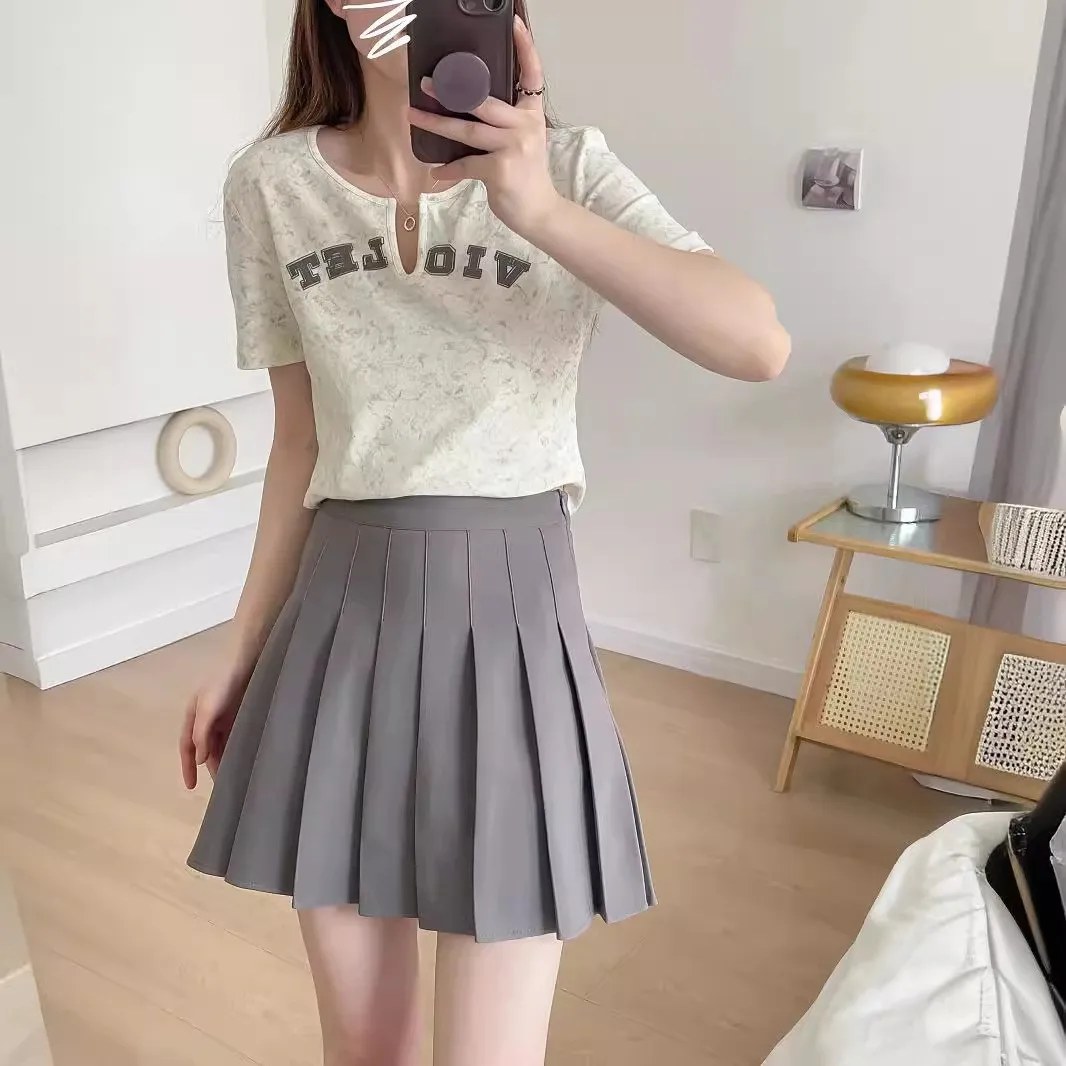 Starry Grey Pleated Skirt High Waist Slimming School Uniform Style JK Half-length Skirt Versatile Batwing Shape B Michelle
Starry Grey Pleated Skirt High Waist Slimming School Uniform Style JK Half-length Skirt Versatile Batwing Shape B Michelle