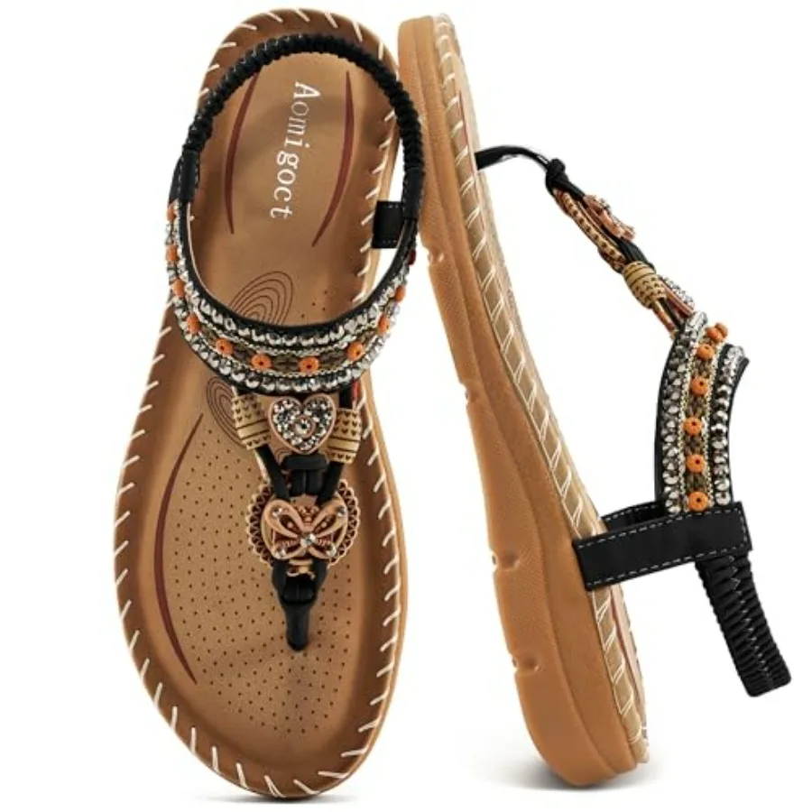 Sandals Women Flat Shoes: Dressy Summer Bohemian Flats Shoes for Women Sandals Comfortable Ankle Strap Outdoor Walking
Sandals Women Flat Shoes: Dressy Summer Bohemian Flats Shoes for Women Sandals Comfortable Ankle Strap Outdoor Walking