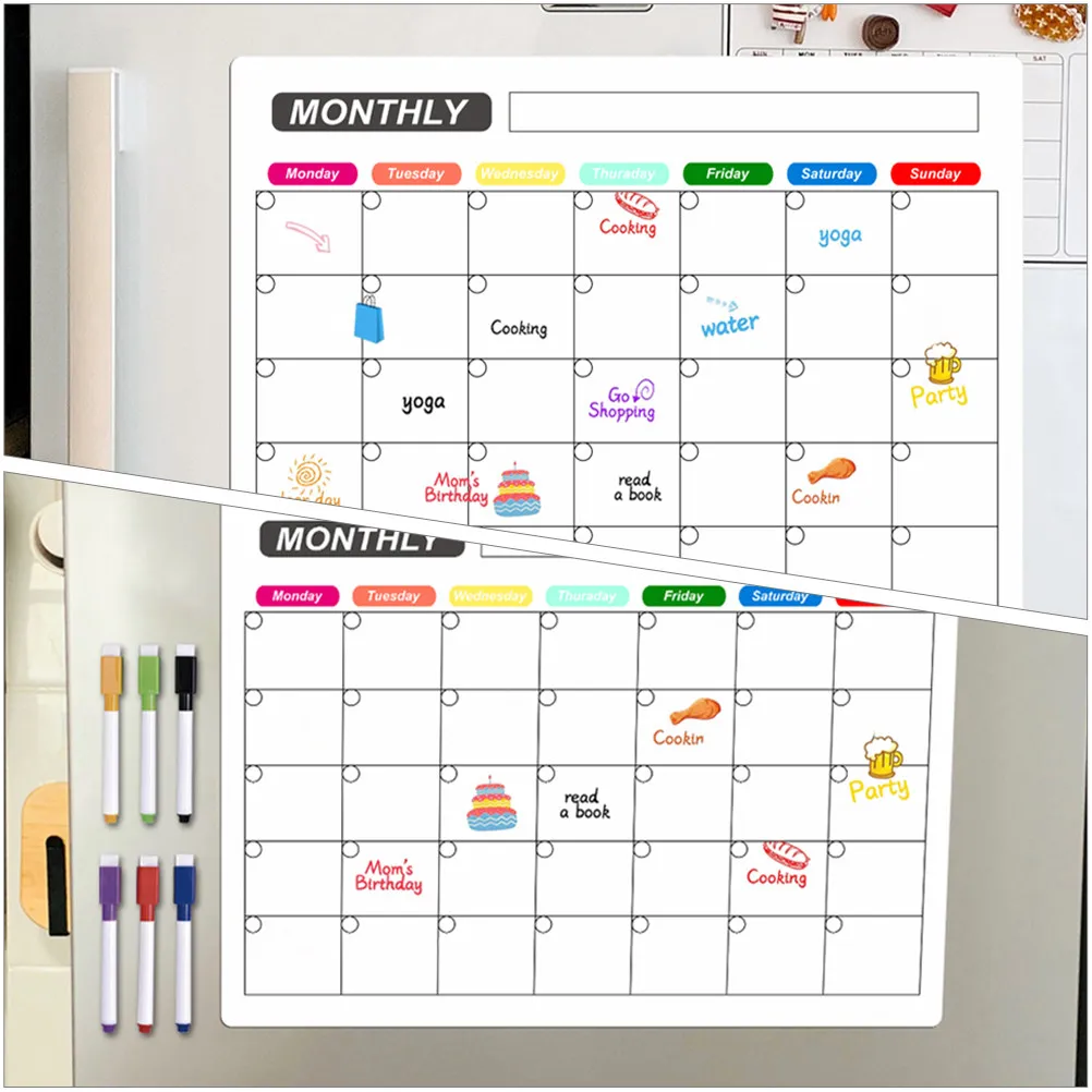 1Set Magnetic Clear Dry Erase Board for Fridge Plastic Daily Planner Whiteboard Smooth Writing Surface Reusable Kitchen Schedule
1Set Magnetic Clear Dry Erase Board for Fridge Plastic Daily Planner Whiteboard Smooth Writing Surface Reusable Kitchen Schedule