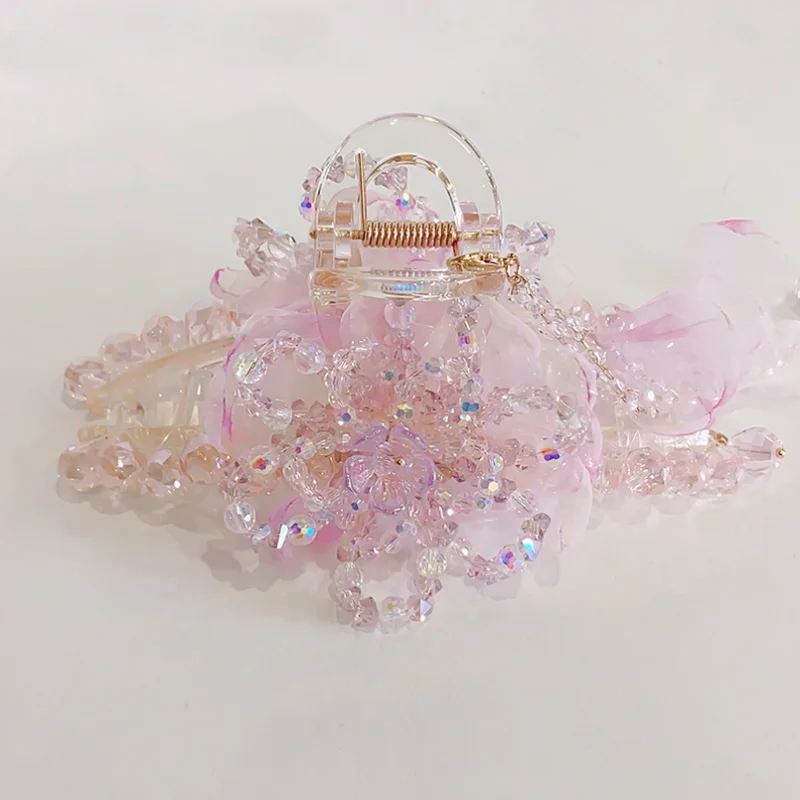 Super Fairy Crystal Mesh Flower Hair Claws with Crystal Tassel Chinese Style Hair Clip Accessory Sweet Shark Clip Headband
Super Fairy Crystal Mesh Flower Hair Claws with Crystal Tassel Chinese Style Hair Clip Accessory Sweet Shark Clip Headband