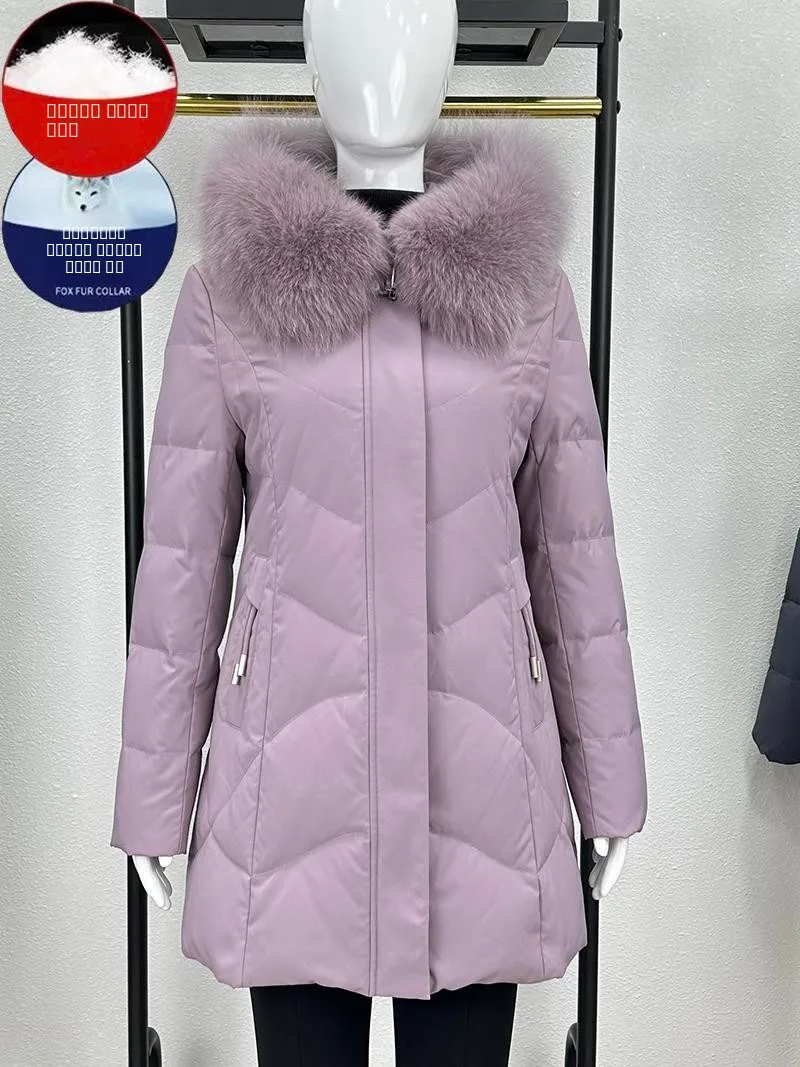 Thiened Mid-Length down Jaet for Middle-Aged Women Real Fur Casual Sle Slimming Faionable Winter Outerwear
Thiened Mid-Length down Jaet for Middle-Aged Women Real Fur Casual Sle Slimming Faionable Winter Outerwear