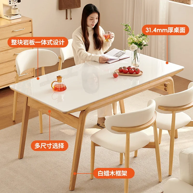 HYS dining table Small household log wind solid wood rectangular rock slab ash wood dining table
HYS dining table Small household log wind solid wood rectangular rock slab ash wood dining table