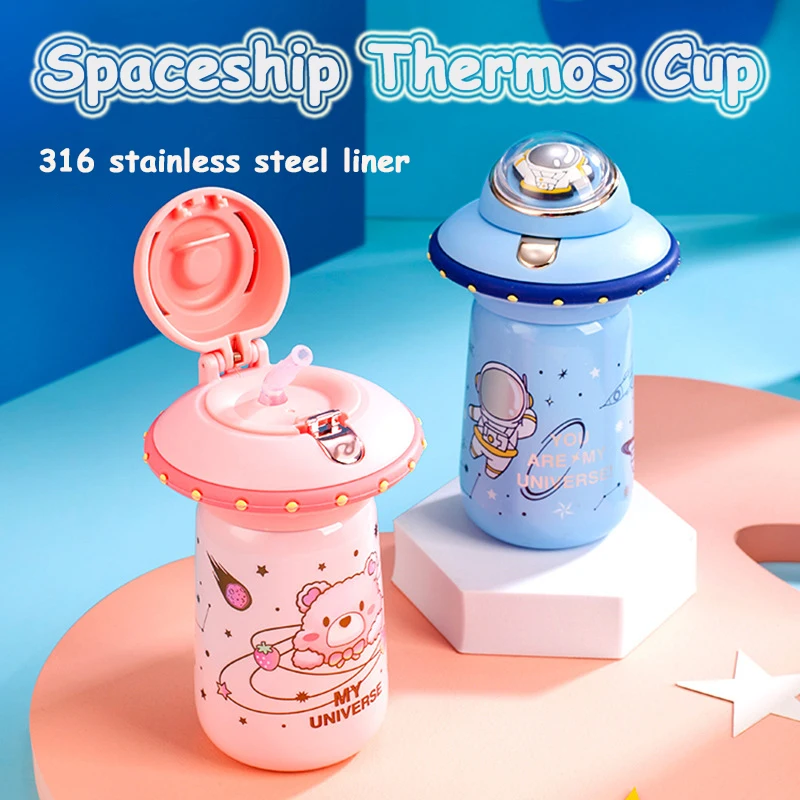 New Portable Spaceship Vacuum Straw Child thermos Cup Creative Flying Saucer 316 Stainless Steel Cartoon Water Cup 300ml
New Portable Spaceship Vacuum Straw Child thermos Cup Creative Flying Saucer 316 Stainless Steel Cartoon Water Cup 300ml