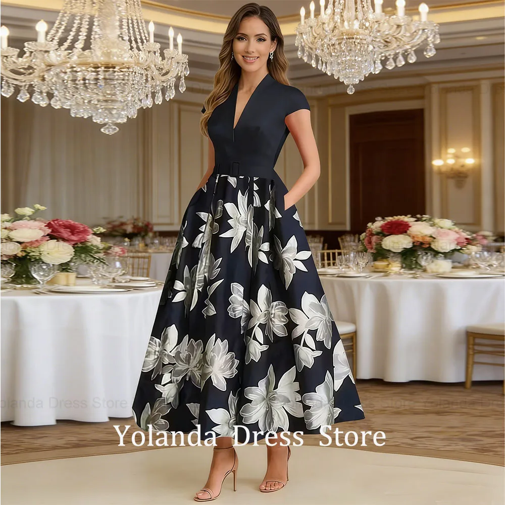 Yolanda Customized Anke Length Satin Mother of Bride Dresses A Line V-neck Formal Wedding Guest Dress with Pockets Belt 2026
Yolanda Customized Anke Length Satin Mother of Bride Dresses A Line V-neck Formal Wedding Guest Dress with Pockets Belt 2026