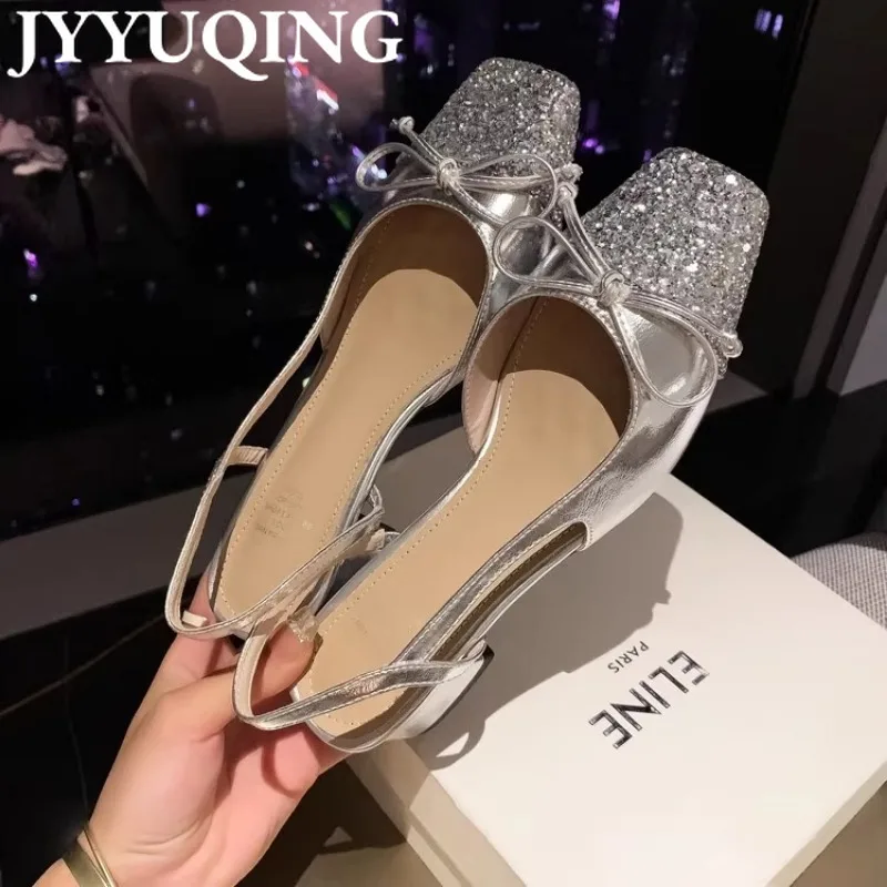 Bow Square Toe Women Sandals Summer Bling High Heels Shoes Slingback 2025 Trend Woman Slippers New Dress Pumps Shallow Sandalias
Bow Square Toe Women Sandals Summer Bling High Heels Shoes Slingback 2025 Trend Woman Slippers New Dress Pumps Shallow Sandalias