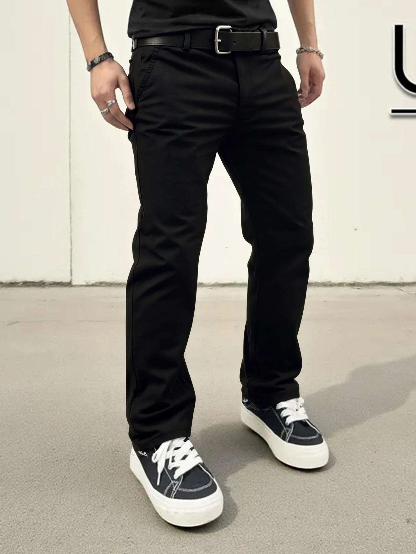 Men's Solid Color Pocketed Casual Straight Leg Pants, Spring micro elastic fashionable straight leg slim fit pants Simple pants
Men's Solid Color Pocketed Casual Straight Leg Pants, Spring micro elastic fashionable straight leg slim fit pants Simple pants