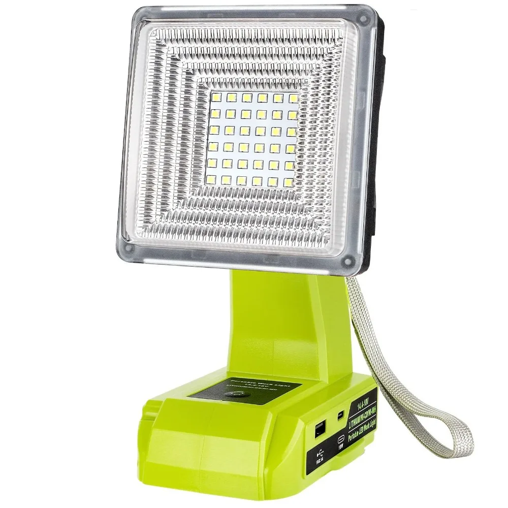15W 2000LM Cordless LED Work Light for Ryobi 18V Lithium Batteries Rechargeable Portable Light for Job Site and Emergency Use
15W 2000LM Cordless LED Work Light for Ryobi 18V Lithium Batteries Rechargeable Portable Light for Job Site and Emergency Use