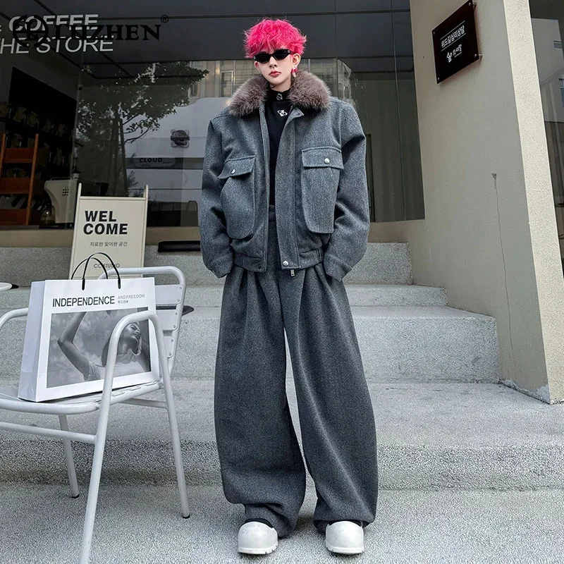 LUZHEN 2025 Winter Handsome Two-piece Sets Men's Big Pockets Decorate Fur Neck Casual Jacket Male Baggy Wide Leg Trousers JY5020
LUZHEN 2025 Winter Handsome Two-piece Sets Men's Big Pockets Decorate Fur Neck Casual Jacket Male Baggy Wide Leg Trousers JY5020