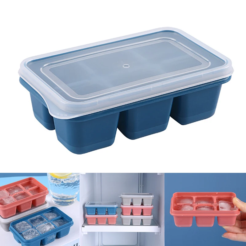 Silicone Ice Cube Mould with DIY Lid 6 Grid Soft Bottom ce Cube Mold Square Fruit Ice Cube Maker Tray Kitchen Bar Tools Acces
Silicone Ice Cube Mould with DIY Lid 6 Grid Soft Bottom ce Cube Mold Square Fruit Ice Cube Maker Tray Kitchen Bar Tools Acces
