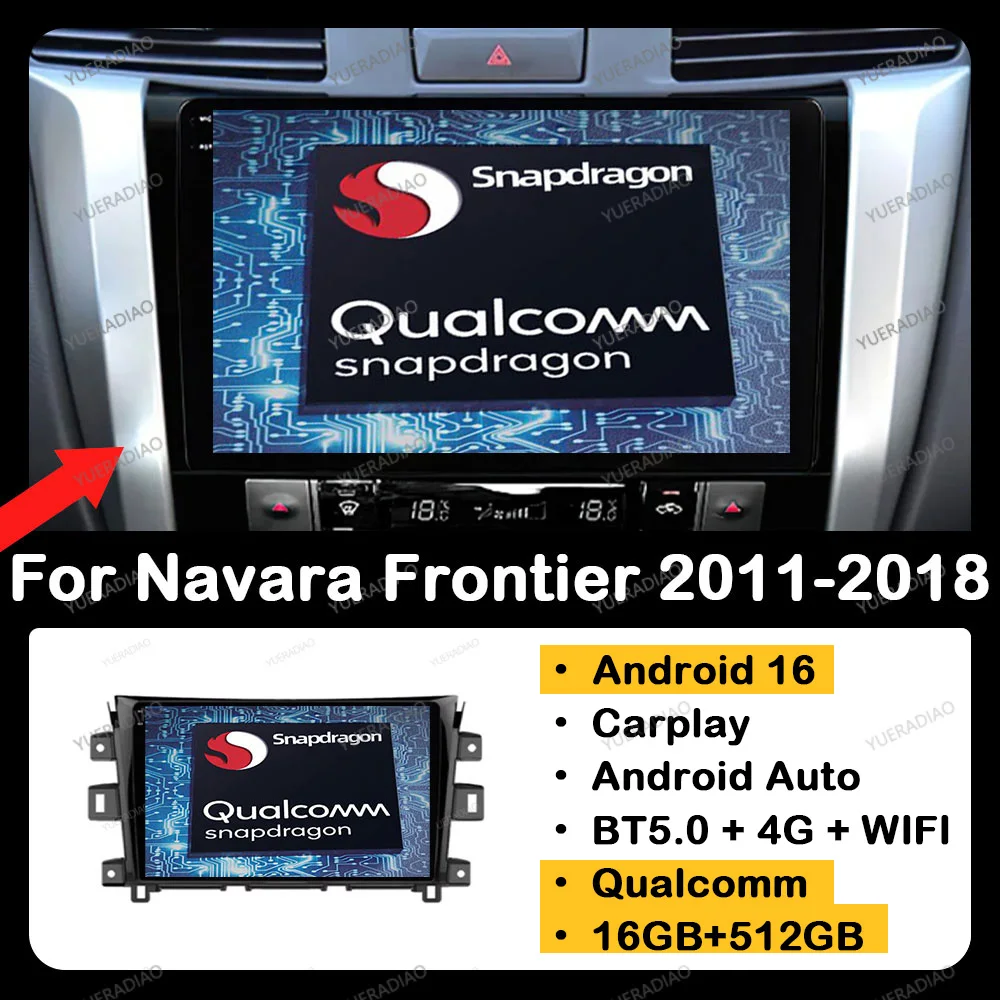 Android 16 Car Radio For Nissan NAVARA Frontier NP300 2011 - 2018 BT 4G WIFI 2DIN Multimedia Stereo Video Player GPS NAVI QLED
Android 16 Car Radio For Nissan NAVARA Frontier NP300 2011 - 2018 BT 4G WIFI 2DIN Multimedia Stereo Video Player GPS NAVI QLED