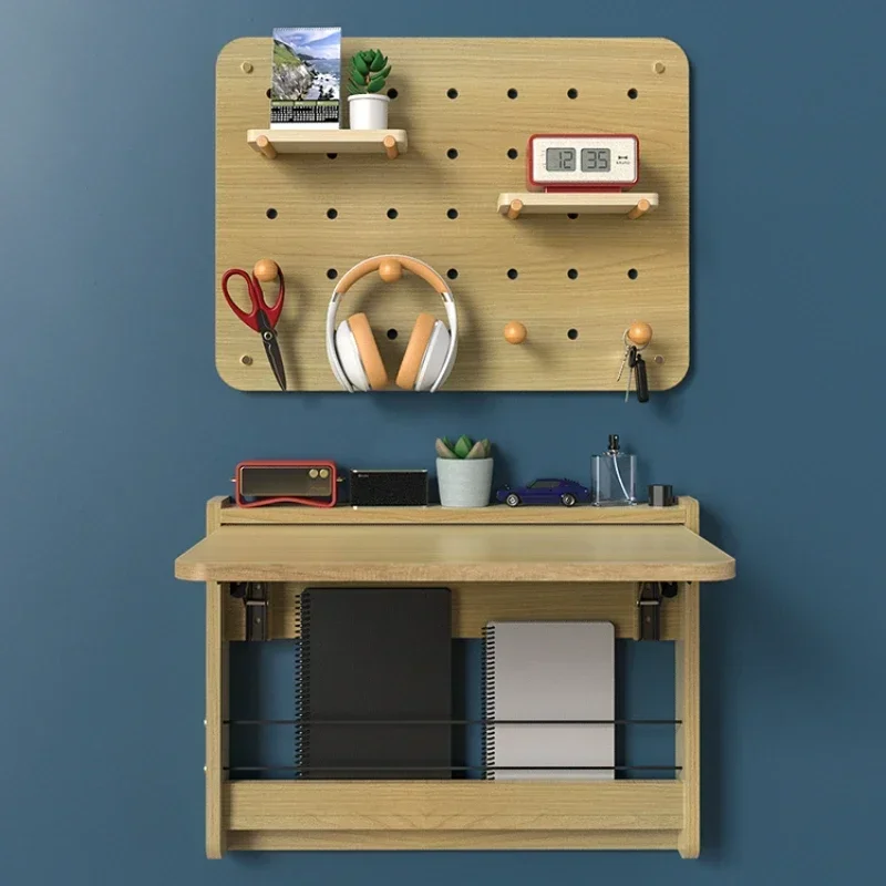 Creative Wall-Mounted Computer Desks Pegboard Storage Table Multi-Functional Folding Table Compact Book Sundries Organizer Rack
Creative Wall-Mounted Computer Desks Pegboard Storage Table Multi-Functional Folding Table Compact Book Sundries Organizer Rack