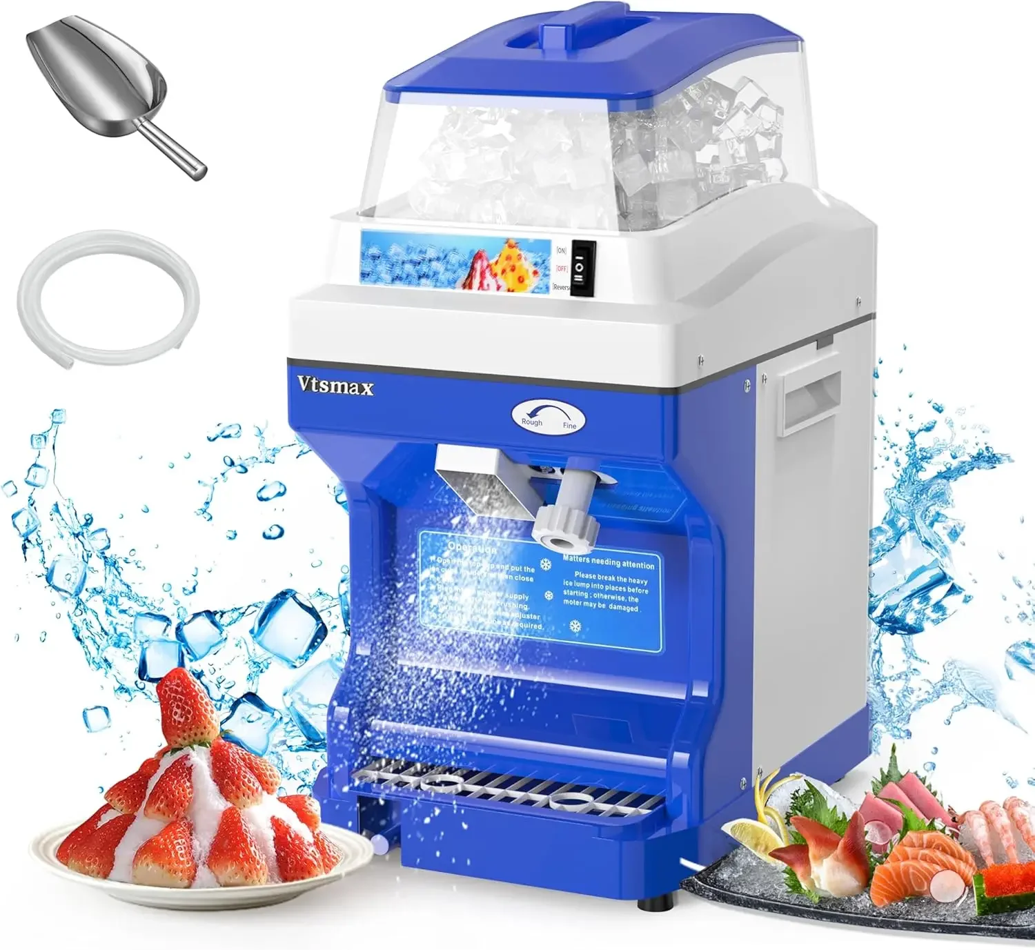 Electric Shaved Ice Machine, 300W Ice Shaver Machine, Thickness Adjustable Snow Cone Maker Machine 661LBs/hr Ice Crusher for Bar
Electric Shaved Ice Machine, 300W Ice Shaver Machine, Thickness Adjustable Snow Cone Maker Machine 661LBs/hr Ice Crusher for Bar