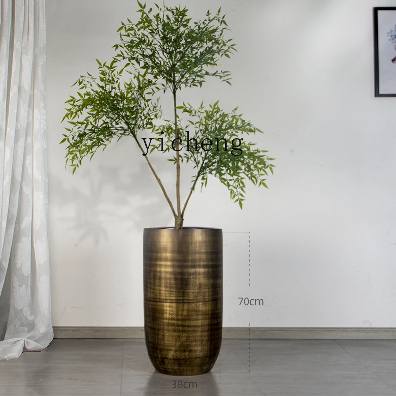 L7-8 new Chinese ceramic retro copper imitation metal vase ornament floor flower pot large green plant planting tree tank potted
L7-8 new Chinese ceramic retro copper imitation metal vase ornament floor flower pot large green plant planting tree tank potted