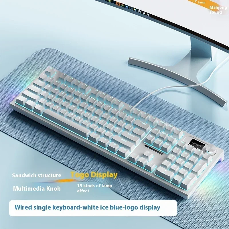 LANGTU LT104 Wired Smart Screen Mechanical Keyboard RGB Hot-swappable Multi-function Knob Conflict-free Gaming Keyboard
LANGTU LT104 Wired Smart Screen Mechanical Keyboard RGB Hot-swappable Multi-function Knob Conflict-free Gaming Keyboard