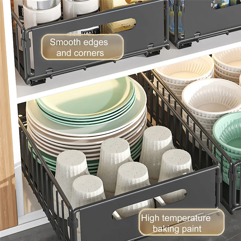 Pull Out Kitchen Storage Rack - Kitchen Sink Shelf Slide Drawer Organizer For Seasoning Bottles, Snacks & More-ABXK
Pull Out Kitchen Storage Rack - Kitchen Sink Shelf Slide Drawer Organizer For Seasoning Bottles, Snacks & More-ABXK