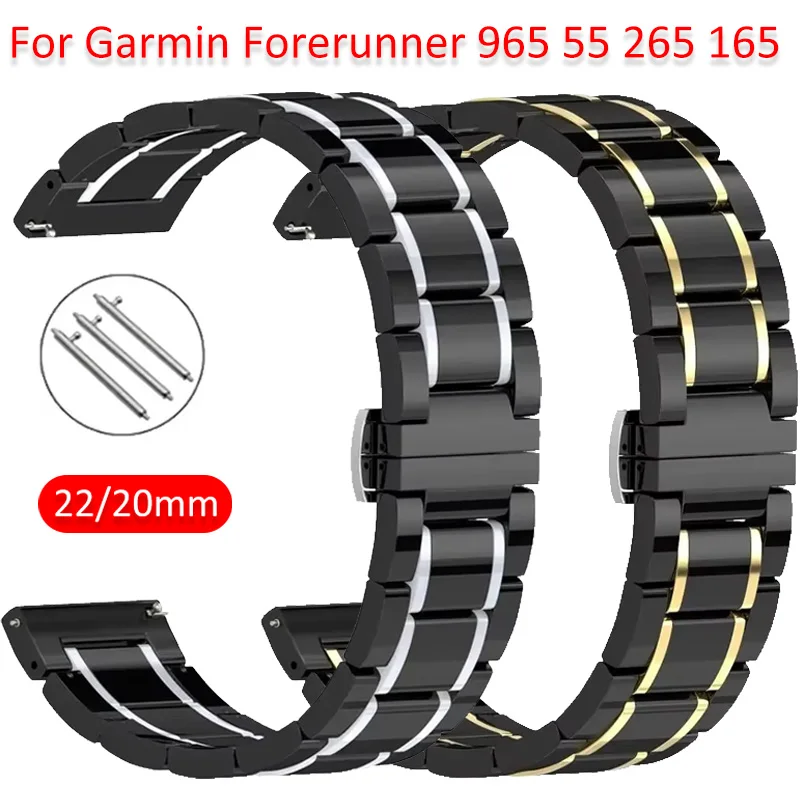 20mm 22mm Ceramic+Metal Strap for Garmin Forerunner 265 255 955 965 745 55 165 245 645 Bracelet for Garmin Venu 3/Vivoactive 5 4
20mm 22mm Ceramic+Metal Strap for Garmin Forerunner 265 255 955 965 745 55 165 245 645 Bracelet for Garmin Venu 3/Vivoactive 5 4