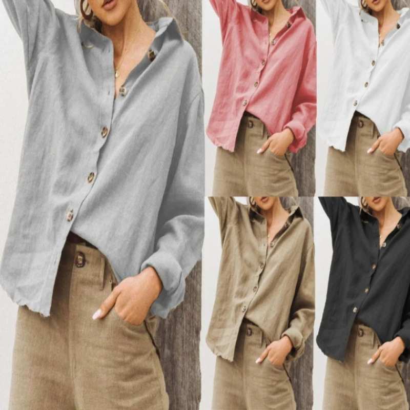 2026 Spring and Summer Fashion Solid Color Simple and Versatile Commuter Style Lapel Long Sleeve Loose Casual Women's Shirt
2026 Spring and Summer Fashion Solid Color Simple and Versatile Commuter Style Lapel Long Sleeve Loose Casual Women's Shirt
