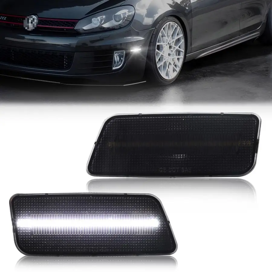 Боковые габаритные огни, совместимые с Volkswagen 2010-2014 MK6 GTI MKVI Golf, светодиодные указатели поворота белого цвета с дизайном Canbus, замена штатных.
Боковые габаритные огни, совместимые с Volkswagen 2010-2014 MK6 GTI MKVI Golf, светодиодные указатели поворота белого цвета с дизайном Canbus, замена штатных.