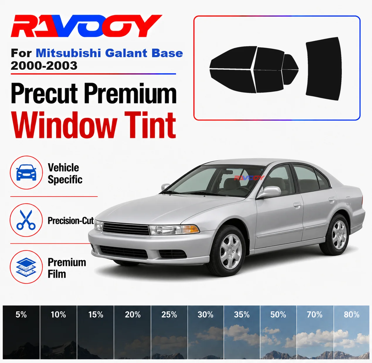 Premium Precut Window Tint Kit Front Windows Rear Windows Rear Windshield For Mitsubishi Galant Base 2000-2003 Nano Ceramic Film
Premium Precut Window Tint Kit Front Windows Rear Windows Rear Windshield For Mitsubishi Galant Base 2000-2003 Nano Ceramic Film