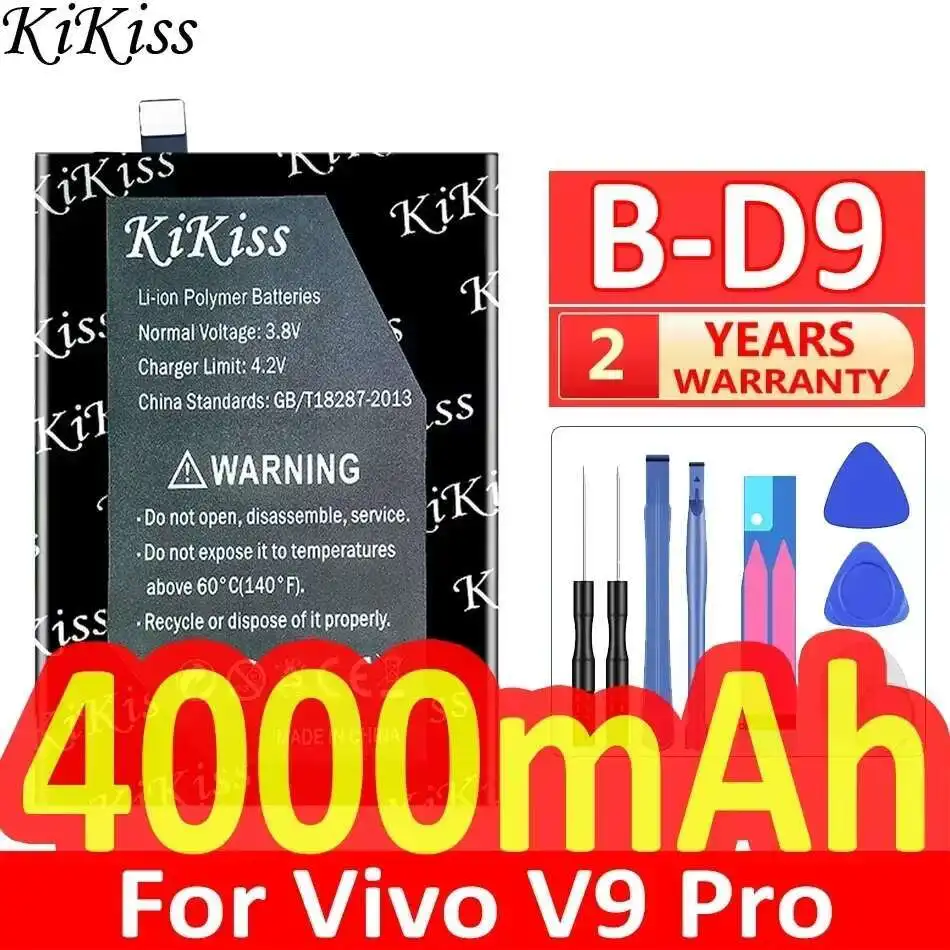 KiKiss Battery 4000mAh B-D9 BD9 For Vivo V9 Pro V9Pro/Y85 Y85A Z1 Z1i Y89 Mobile Phone
KiKiss Battery 4000mAh B-D9 BD9 For Vivo V9 Pro V9Pro/Y85 Y85A Z1 Z1i Y89 Mobile Phone