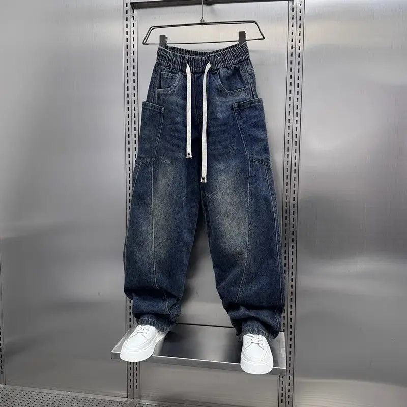 Designer Jeans Man High Quality 2026 Men's Scimitar Jeans Fashion High Street Casual Loose Straight Drawstring Harlan Pants
Designer Jeans Man High Quality 2026 Men's Scimitar Jeans Fashion High Street Casual Loose Straight Drawstring Harlan Pants