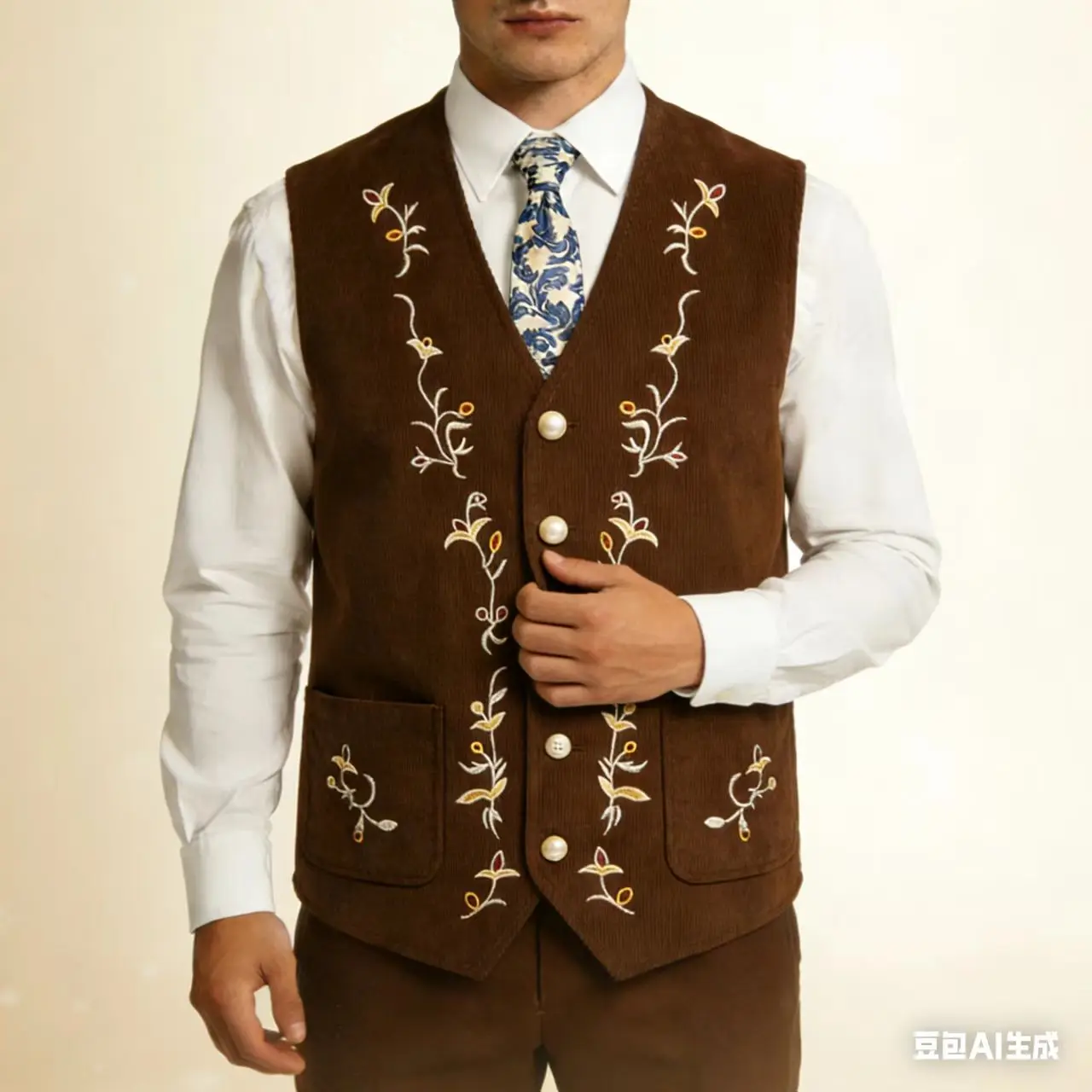 Мужской вельветовый жилет в стиле ретро с вышивкой, британский стиль, V-образный вырез, однобортный, повседневный, деловой, для банкетов, без рукавов
Мужской вельветовый жилет в стиле ретро с вышивкой, британский стиль, V-образный вырез, однобортный, повседневный, деловой, для банкетов, без рукавов