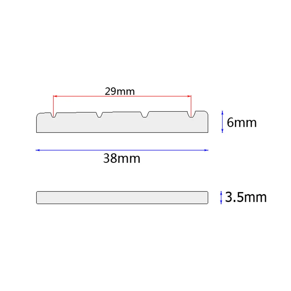 38Mm Slotted Bass Guitar Nut Natural Oxen Bone Replacement For Guitar Bass Lightweight Pre-Slotted Instrument Accessory