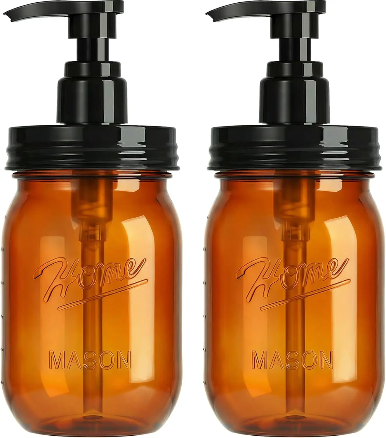 Refillable Amber Soap Dispenser Set with Pump Lid, 16OZ Farmhouse Decor for Kitchen Bathroom, 2 Pack
Refillable Amber Soap Dispenser Set with Pump Lid, 16OZ Farmhouse Decor for Kitchen Bathroom, 2 Pack