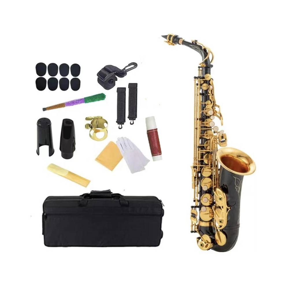 Hot Selling Alto Saxophone With Eb Tone Yellow Brass Body And Black Nickel Surface
Hot Selling Alto Saxophone With Eb Tone Yellow Brass Body And Black Nickel Surface