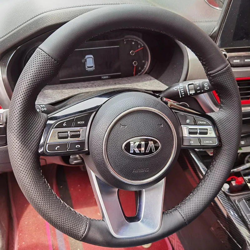 Hand Sewing Car Steering Wheel Cover for КИА KIA K5 Optima 2019 Cee'd Ceed 2019 Cerato Spectra Genuine Leather Car Accessories
Hand Sewing Car Steering Wheel Cover for КИА KIA K5 Optima 2019 Cee'd Ceed 2019 Cerato Spectra Genuine Leather Car Accessories