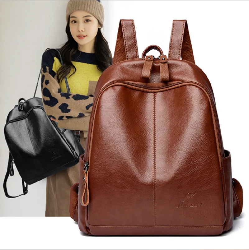 Корейские новые модные винтажные мягкие кожаные дорожные рюкзаки большой емкости, женские сумки на плечо с двойной молнией, школьная сумка для ноутбука
Корейские новые модные винтажные мягкие кожаные дорожные рюкзаки большой емкости, женские сумки на плечо с двойной молнией, школьная сумка для ноутбука
