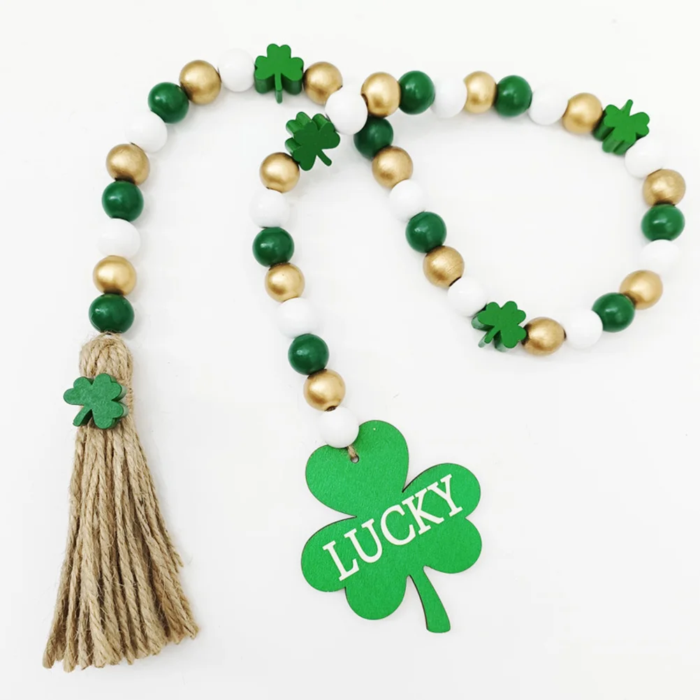 Wooden Bead String Decorative St Patrick's Day nament Tassel Beads String Wood Chic Decor
Wooden Bead String Decorative St Patrick's Day nament Tassel Beads String Wood Chic Decor
