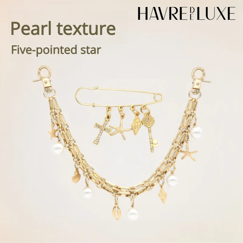 Five Pointed Star Bag Charm For Women Bag Durable Fashion Gift Beautiful Pearl Geometric Star Pin Bag Decoration Bag Accessories
Five Pointed Star Bag Charm For Women Bag Durable Fashion Gift Beautiful Pearl Geometric Star Pin Bag Decoration Bag Accessories