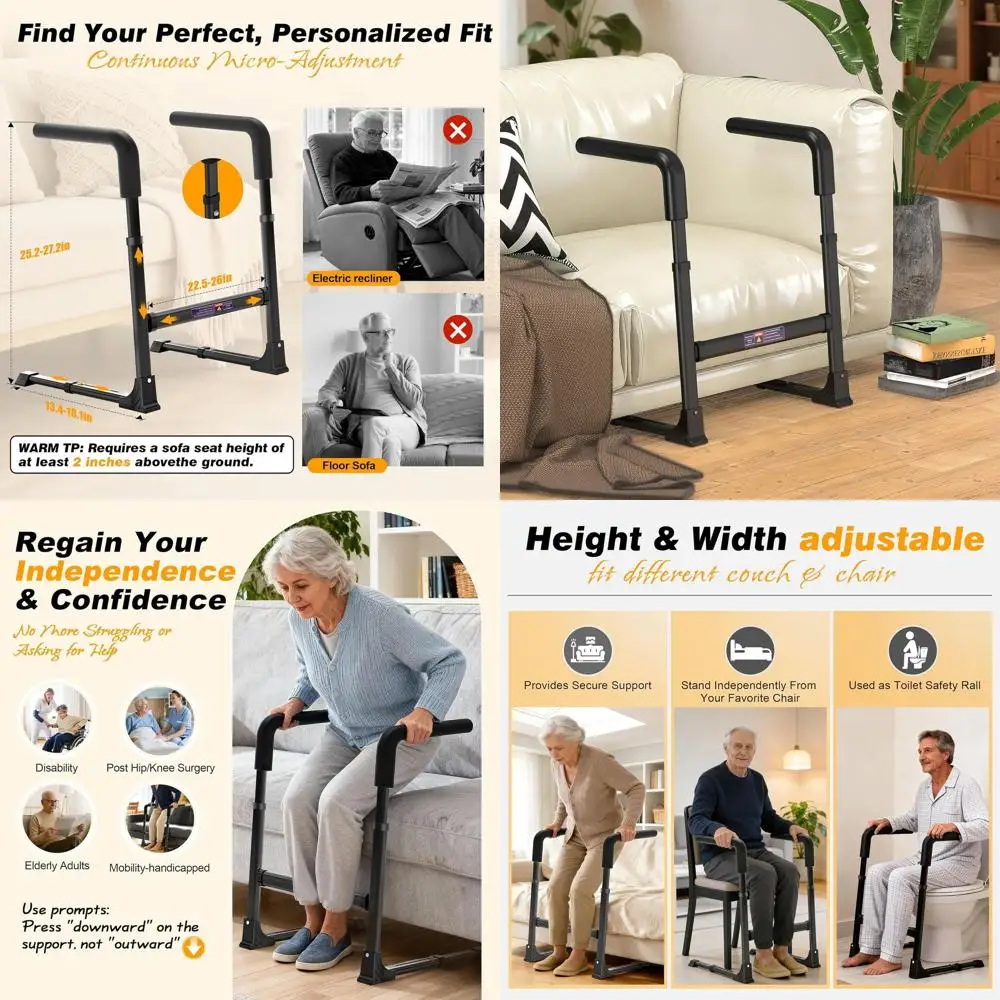 Couch Stand Assist or Elderly, Adjustable Chair Assist or Elderly Sit to Stand, Heavy-Duty Senior Liting Devices & Standing Aids
Couch Stand Assist or Elderly, Adjustable Chair Assist or Elderly Sit to Stand, Heavy-Duty Senior Liting Devices & Standing Aids