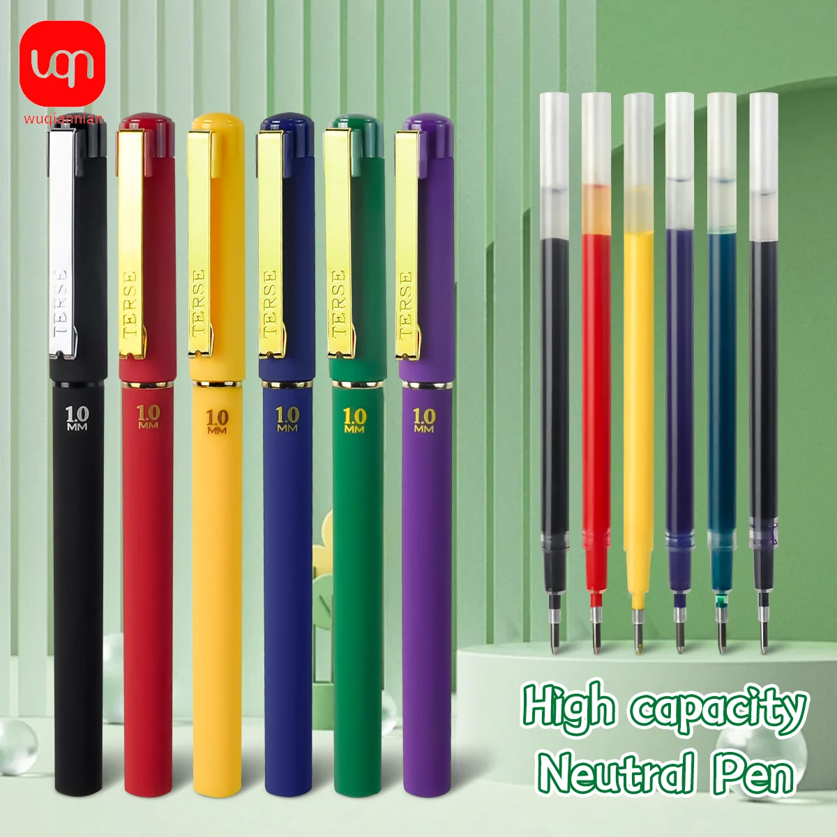 WQN - High-Quality Gel Pen 1.0mm Tip Replaceable Refill Multi-Color Ink Comfortable Grip School and Office Supplies
WQN - High-Quality Gel Pen 1.0mm Tip Replaceable Refill Multi-Color Ink Comfortable Grip School and Office Supplies
