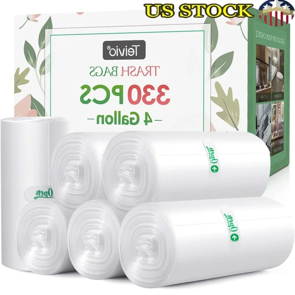 Прочные маленькие мешки для мусора на 330 штук, 4 галлона, прозрачные вкладыши для мусорного бака, домашняя кухня, офис, ванная комната, отходы для домашних животных
Прочные маленькие мешки для мусора на 330 штук, 4 галлона, прозрачные вкладыши для мусорного бака, домашняя кухня, офис, ванная комната, отходы для домашних животных