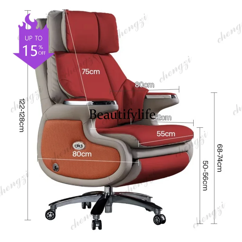 07 Electric Genuine Leather Executive Chair Neck Roller Massage - Luxury Office Desk Chair for Home and Business Furniture
07 Electric Genuine Leather Executive Chair Neck Roller Massage - Luxury Office Desk Chair for Home and Business Furniture