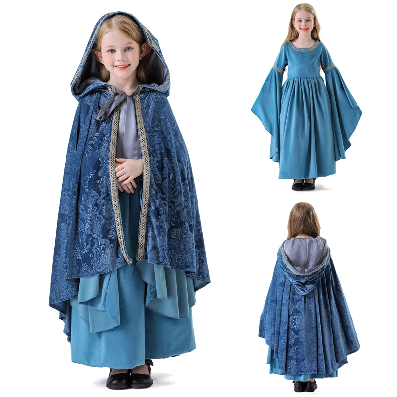 Halloween Girl Lord of The Rings Elf Cosplay Children Elf Princess Dress Medieval Court Dress Performance Cloak
Halloween Girl Lord of The Rings Elf Cosplay Children Elf Princess Dress Medieval Court Dress Performance Cloak