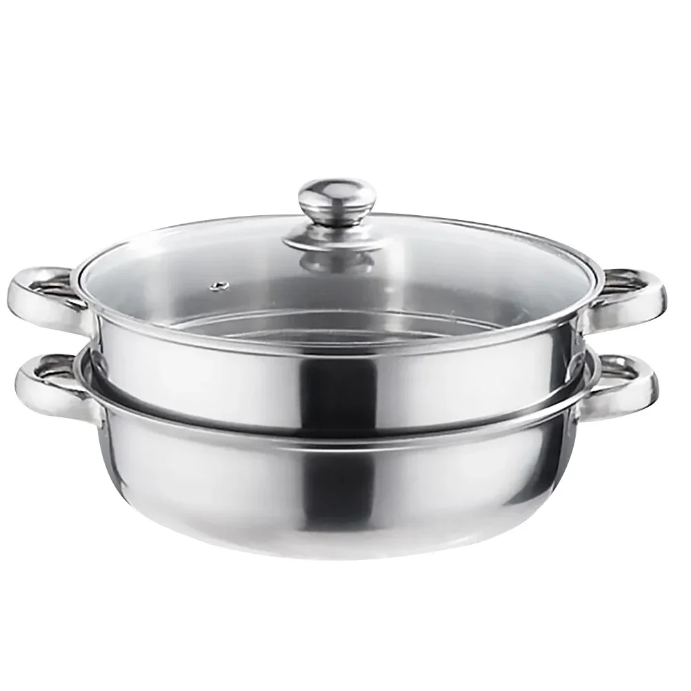 1Pc 28cm Multifunctional Steam Pot Double Layers Stockpot Stainless Steel Steamer Cooking Boiler Silver
1Pc 28cm Multifunctional Steam Pot Double Layers Stockpot Stainless Steel Steamer Cooking Boiler Silver