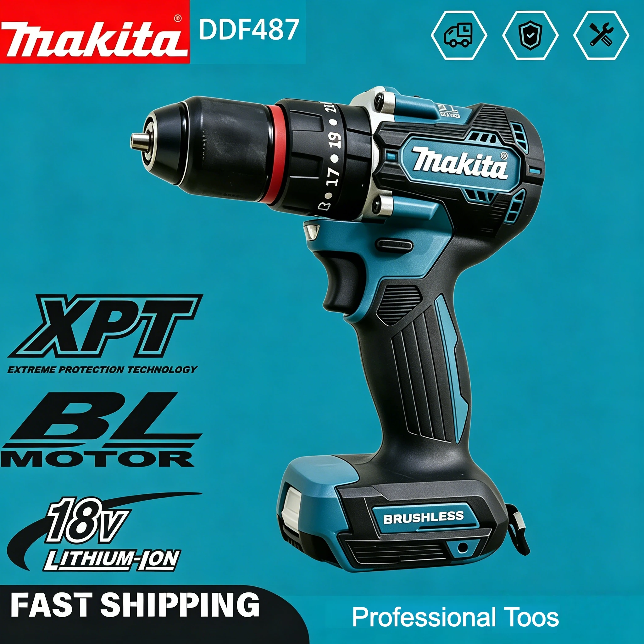 Makita Original DDF487 Cordless Driver Drill 18V Brushless Electric Impact Screwdriver Rechargeable Power Tool (only tool)
Makita Original DDF487 Cordless Driver Drill 18V Brushless Electric Impact Screwdriver Rechargeable Power Tool (only tool)