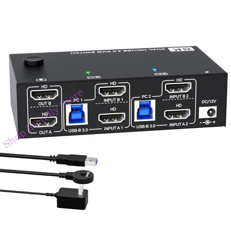 594A HDTV USB3.0 KVM Switcher Clear Resolution Bright Color for Offices Home Use
594A HDTV USB3.0 KVM Switcher Clear Resolution Bright Color for Offices Home Use