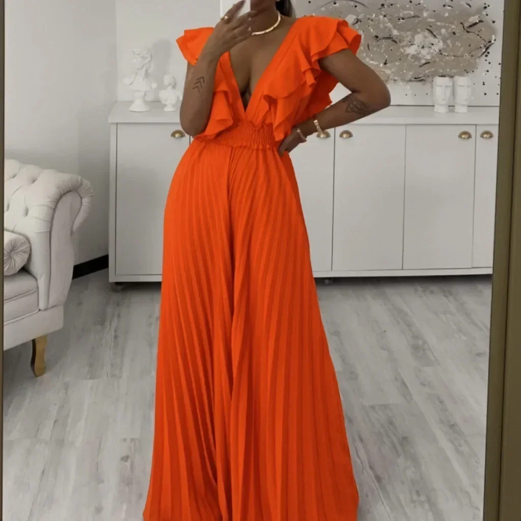 Dashiki African Elegant Fashion Women Pleated Jumpsuits Sleeveless Wide Leg Pants Rompers Party Office Outfits 2024 Summer
Dashiki African Elegant Fashion Women Pleated Jumpsuits Sleeveless Wide Leg Pants Rompers Party Office Outfits 2024 Summer