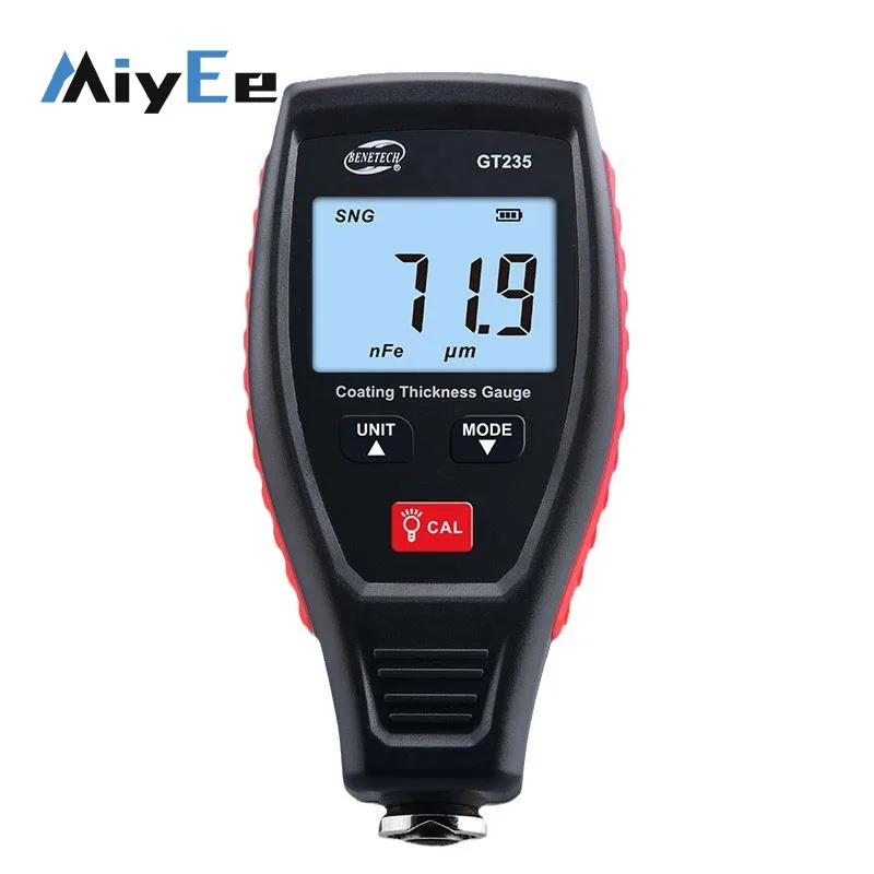 GT235 Coating Thickness Gauge with 0-1800μm Range for Iron and Aluminum & Automobile Paint Surface
GT235 Coating Thickness Gauge with 0-1800μm Range for Iron and Aluminum & Automobile Paint Surface