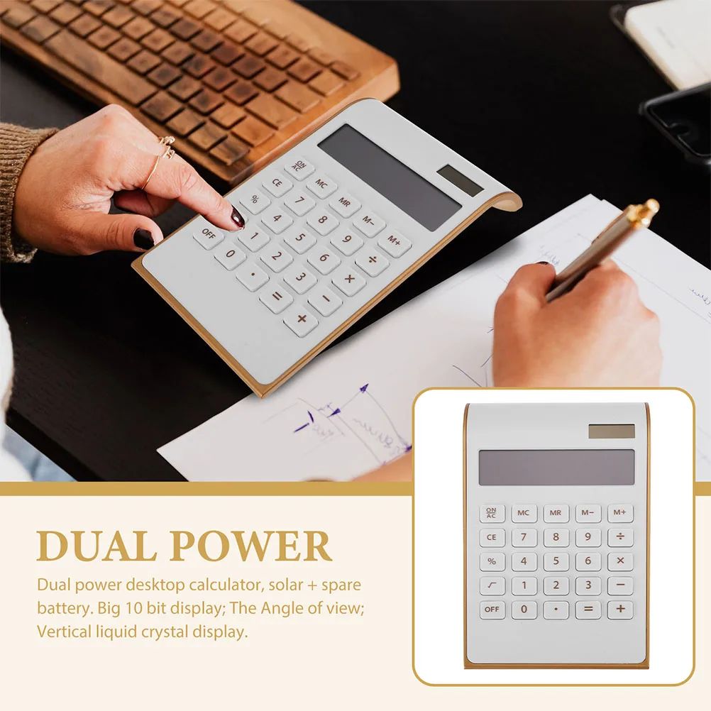 Solar Calculator Ultra Thin Mini Electronic Student Gold Office Supply Portable Practical Use Calculators 
Solar Calculator Ultra Thin Mini Electronic Student Gold Office Supply Portable Practical Use Calculators